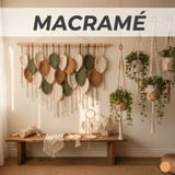 Macramé mural artisanal bohème en coton naturel — décoration intérieure tendance