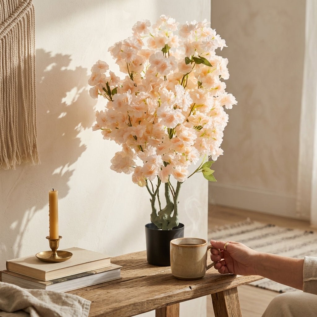 Plante artificielle de cerisier Sakura japonais pour extérieur, haute qualité, idéale pour balcon ou terrasse, marque Mafrenesiedecoration
