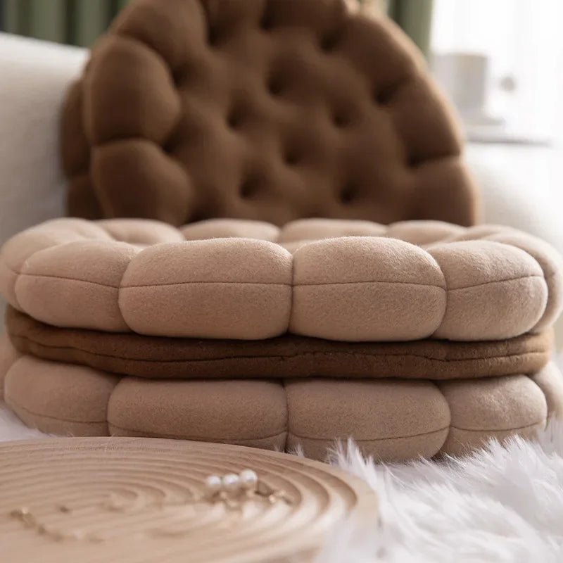 Coussin Décoratif Pour Canapé biscuit chocolaté - rembourrage coton PP haute qualité