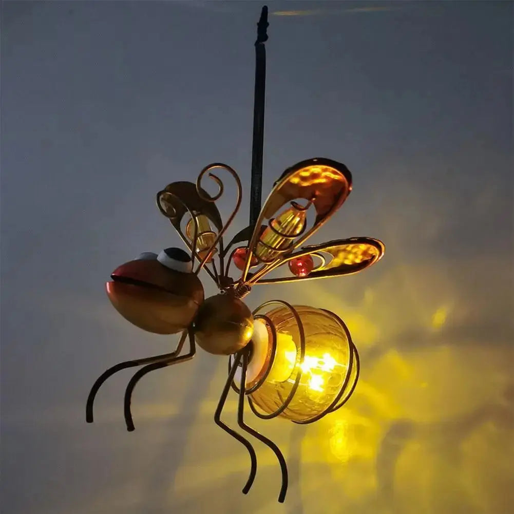 Décoration jardin abeille suspendue balançant vent mouvement naturel hypnotique ressort flexible branche arbre jardin animé poétique