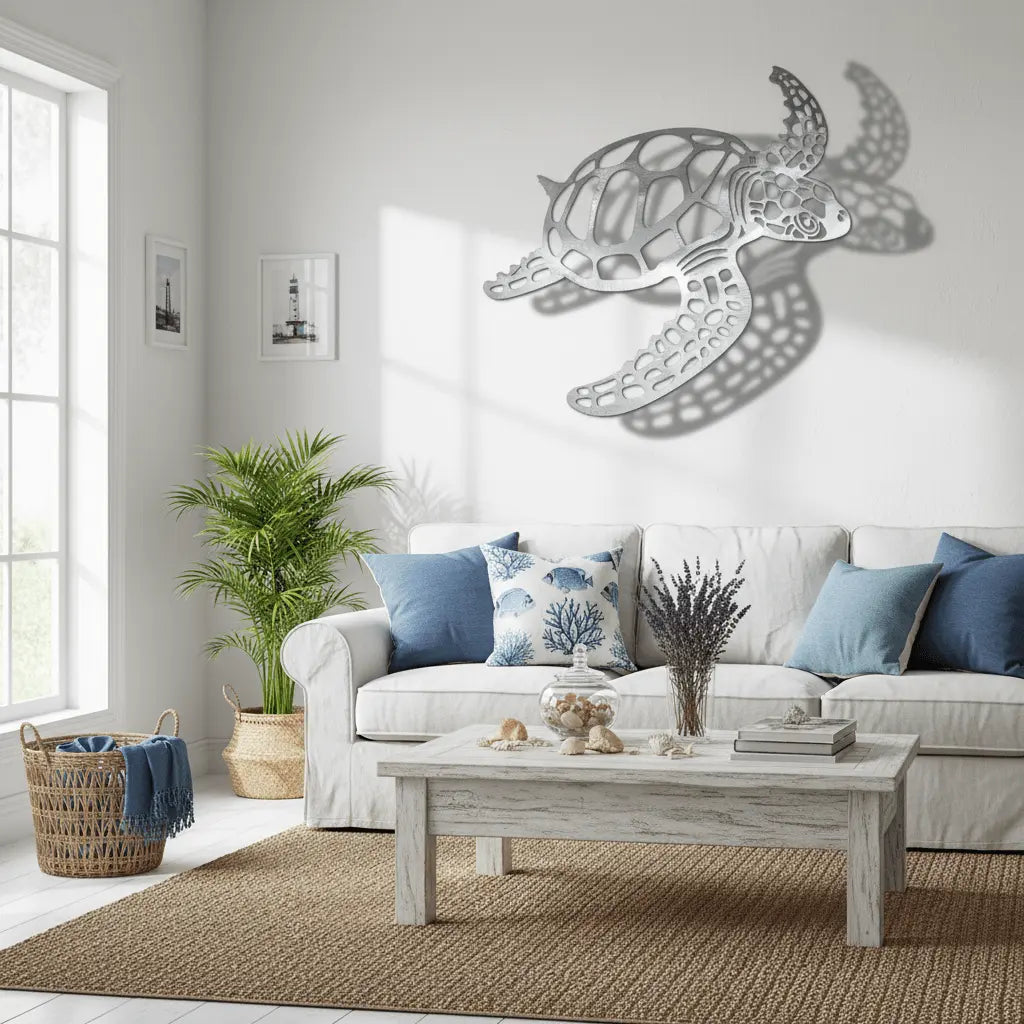 Décoration murale marine comparaison trois couleurs bleu argenté noir options finitions