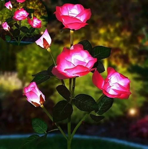 Lampes jardins solaires - Fleurs lumineuses - Mafrenesiedecoration