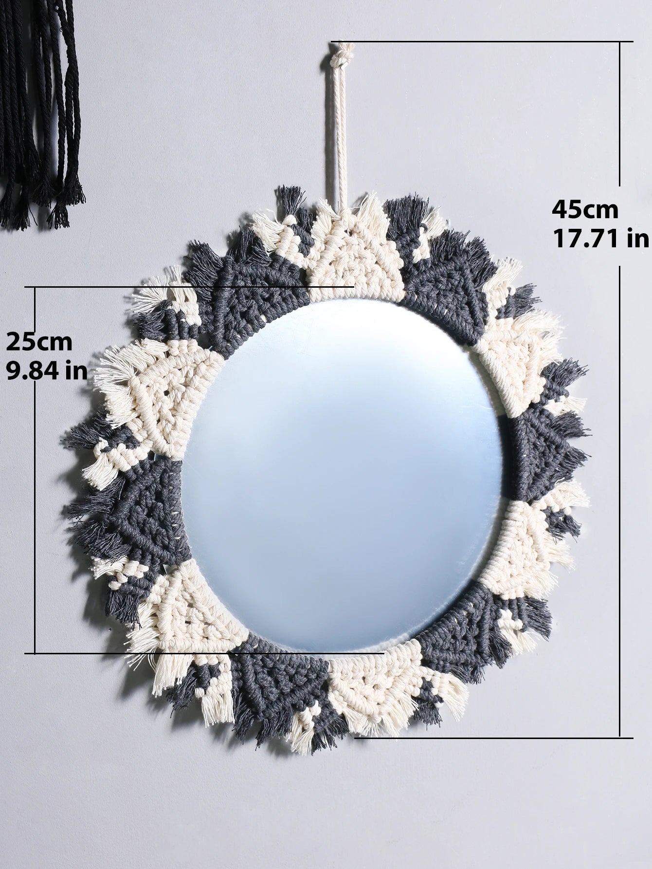 Macrame - Bob - Miroir - Mafrenesiedecoration