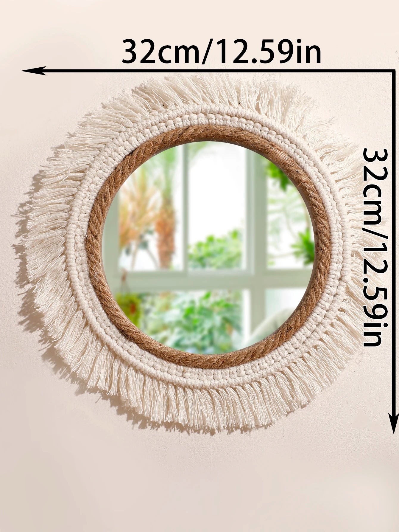 Macrame - Bob - Miroir - Mafrenesiedecoration