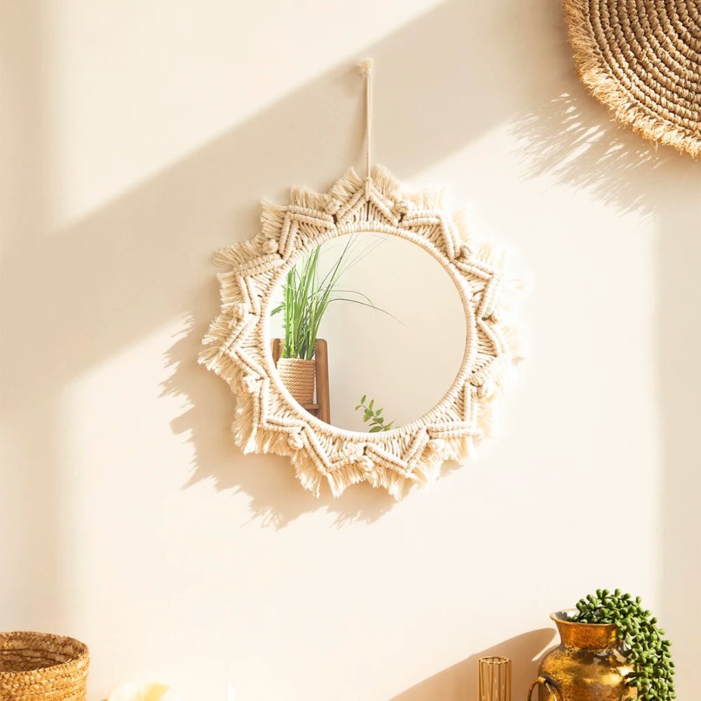 Macrame - Bob - Miroir - Mafrenesiedecoration