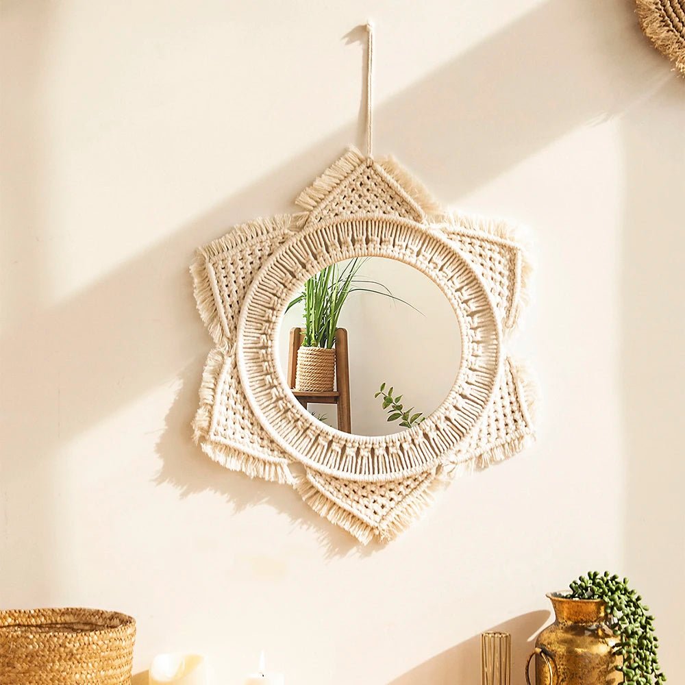 Macrame - Bob - Miroir - Mafrenesiedecoration