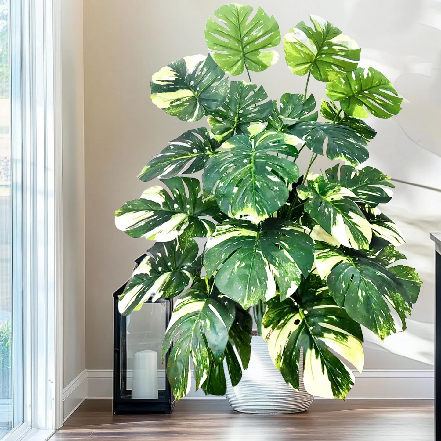 Ambiance jungle urbaine durable grâce aux Plantes Artificielles Exterieur Haut de Gamme Monstera réalistes