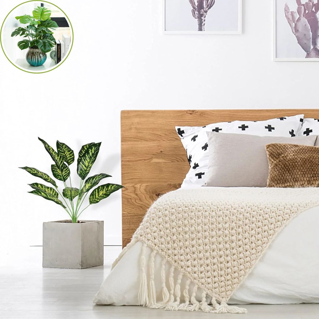 Plante artificielle extérieur-Frisson Feuillu