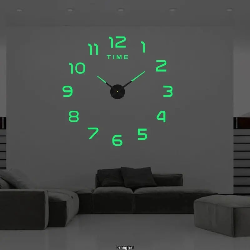Horloge murale moderne 2023 avec miroir en acrylique, design 3D, pour salon ou décoration intérieure, de la marque Mafrenesiedecoration.