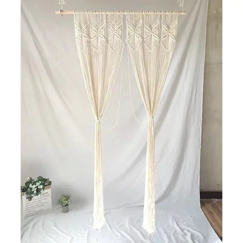 Macramé rideau - Voilage Bohème - Mafrenesiedecoration