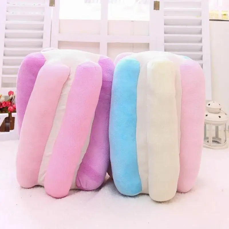Gros coussin canapé donut rose bleu décoration intérieure - coussin design kawaii
