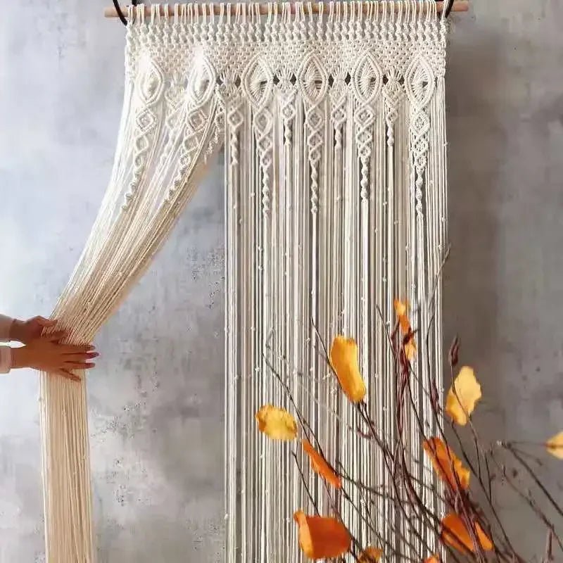 Macramé rideau - Voilage Bohème - Mafrenesiedecoration