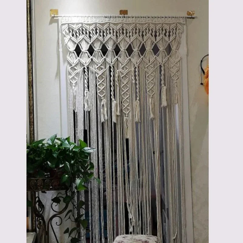 Macramé rideau -Voilage Bohème