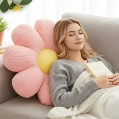 Coussin fleur avec housse amovible facile à entretenir