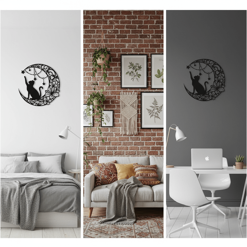 Décoration murale métal s'adaptant à différents styles d'intérieur contemporains