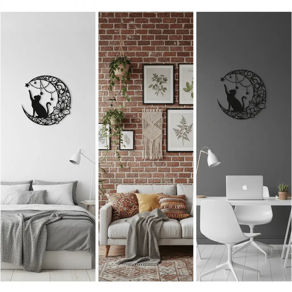 Décoration murale métal s'adaptant à différents styles d'intérieur contemporains