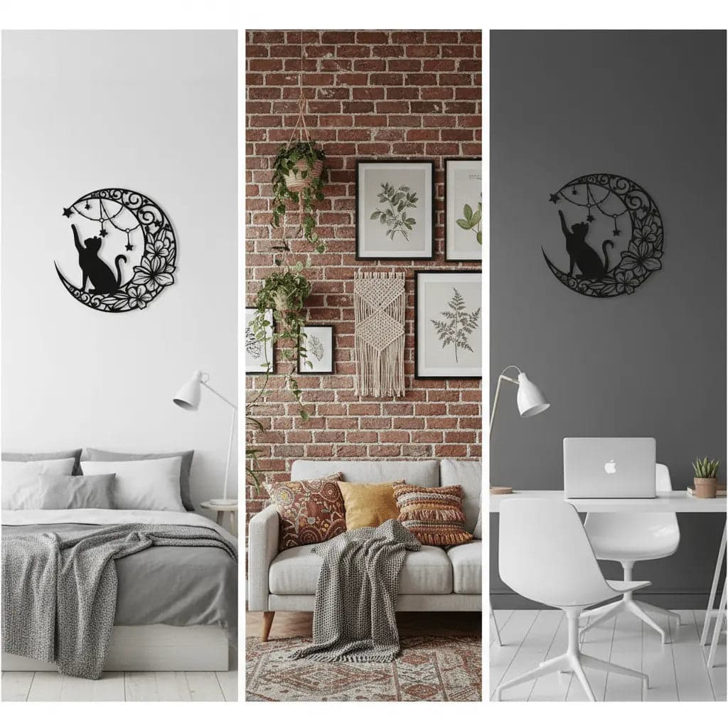 Décoration murale métal s'adaptant à différents styles d'intérieur contemporains