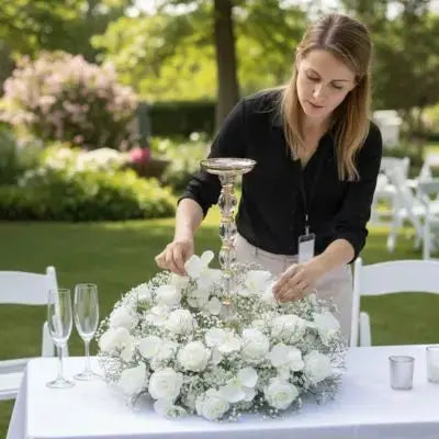 Plante Artificielle Exterieur 30 - 80cm - Roses et Feuillage Réalistes - Mafrenesiedecoration