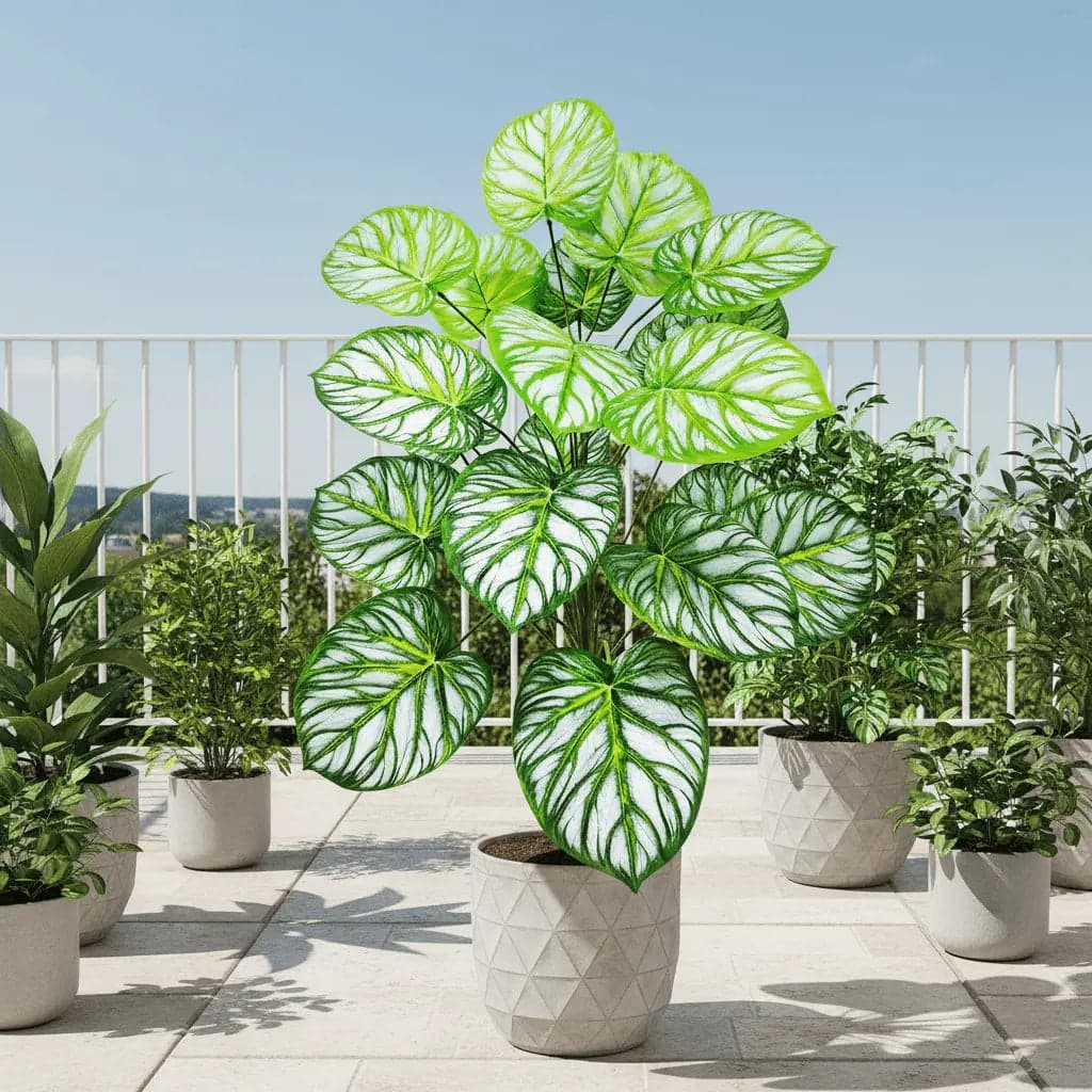 Plante artificiel balcon polyvalente pot terrasse décoration flexible extérieur
