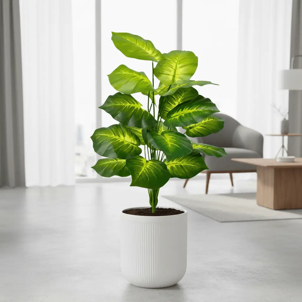 Plante artificielle intérieur haut de gamme créant atmosphère fraîche vibrante moderne luxe