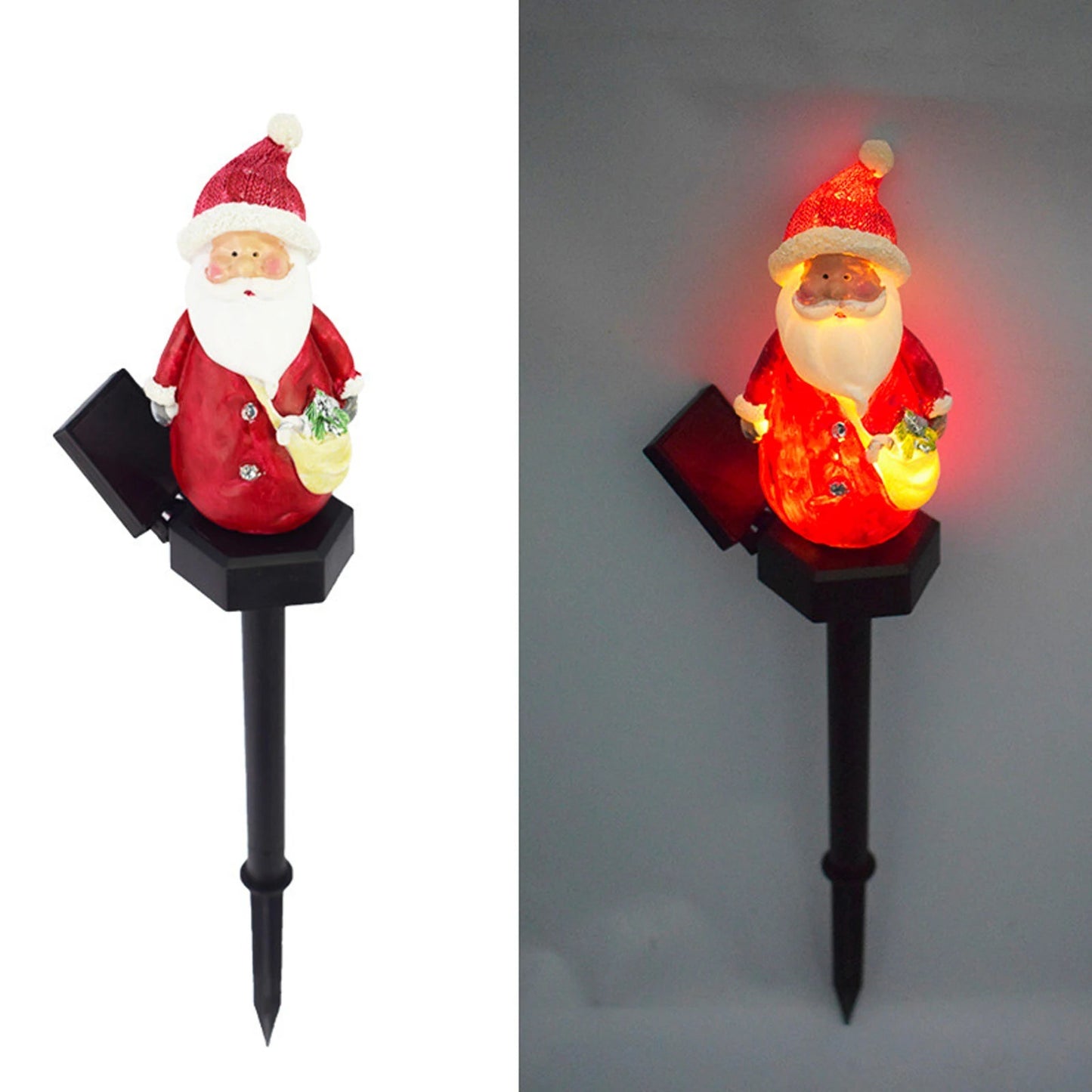 Lampe à gazon père noël solaire LED | Décoration Noël jardin - Mafrenesiedecoration