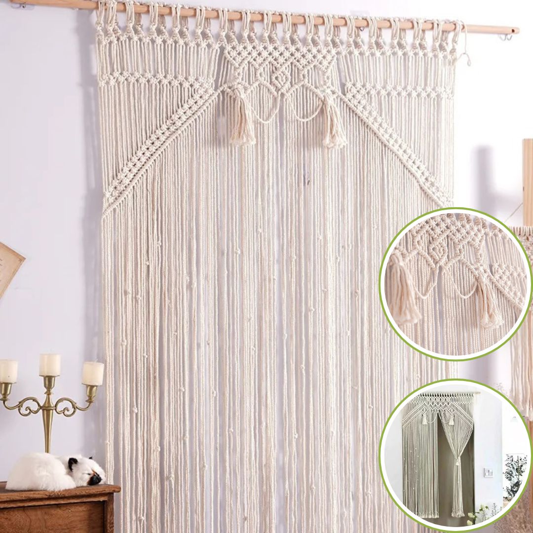 rideau macramé