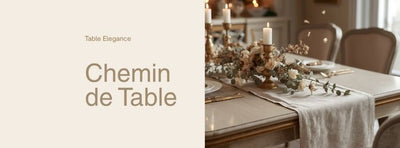 Chemin de table en lin naturel | Décoration de table élégante | Ma Frénésie Décoration