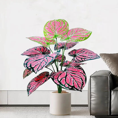 Magnifique Plante Artificielle Balcon aux feuilles roses vives, parfaite pour un balcon stylé.
