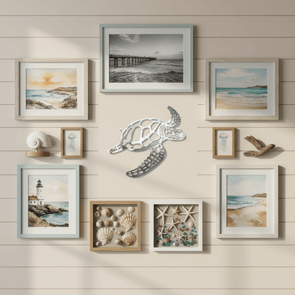 Composition murale côtière avec décoration murale marine comme pièce centrale océan