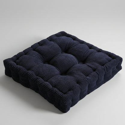 Coussin carré en velours doux 45cm pour chaise et banc, design élégant avec piqûres carrées
