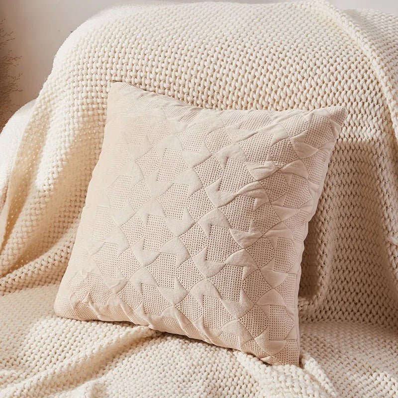 Coussin décoratif géométrique multicolore pour décoration intérieure bohème
