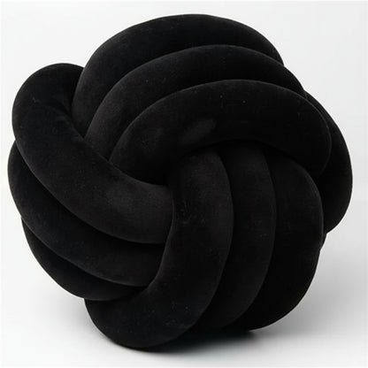 Coussin décoratif nœud en velours Noir 28cm vue principaleir