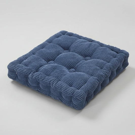 Coussin de banc en velours côtelé avec boutons décoratifs, épaisseur 8-10cm, coloris variés disponibles
