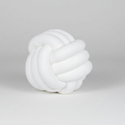 Coussin nœud velours blanc pur décoration minimaliste
