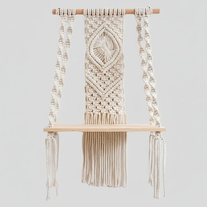 Décoration macramé cadeau artisanal fait main crémaillère mariage anniversaire présent bohème