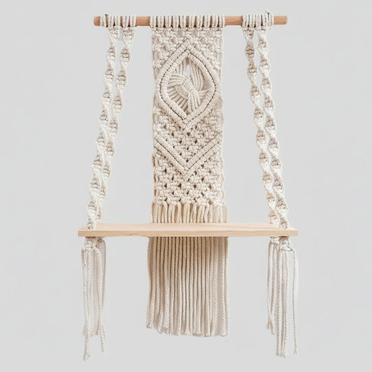 Décoration macramé cadeau artisanal fait main crémaillère mariage anniversaire présent bohème