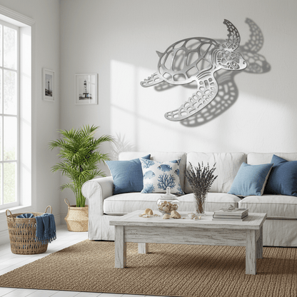 Décoration murale marine comparaison trois couleurs bleu argenté noir options finitions