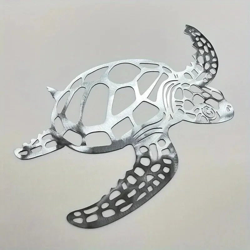 Décoration murale marine motifs tortue poissons tropicaux design ajouré océan