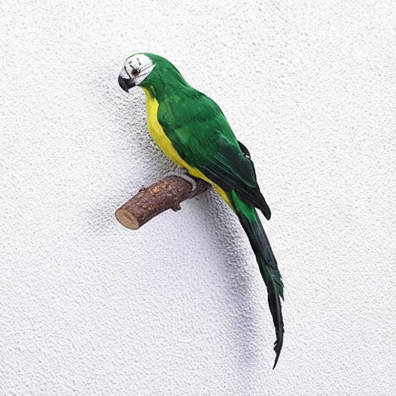Décorations jardins perroquet simulation vert 35cm plumage tropical nature"