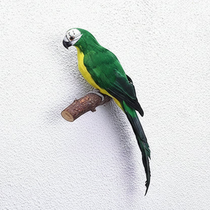 Décorations jardins perroquet simulation vert 35cm plumage tropical nature"