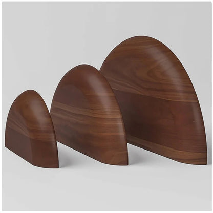 Etagere murale bois naturel semi-circulaire forme unique, rangement mural décoratif installation facile
