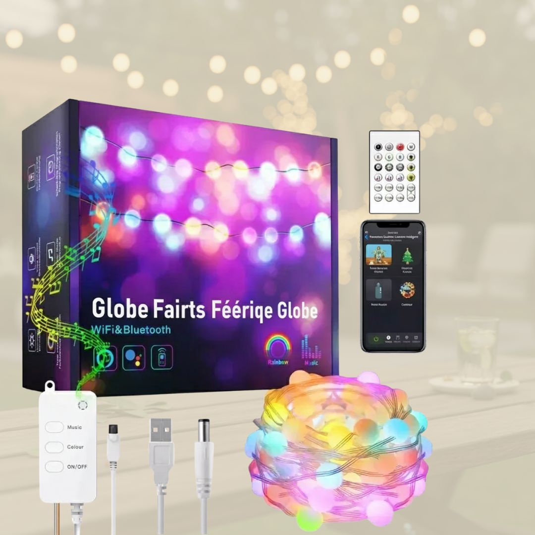  Guirlande Lumineuse, connectée, Bluetooth, WiFi, télécommande, multicolore, décorative, ambiance, festivité.