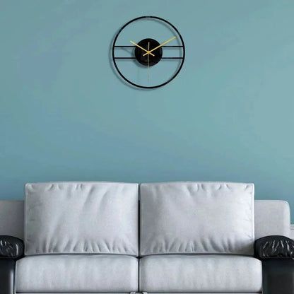 Horloge Murale Noire Acrylique Ajouree Motif Floral | Quartz Silencieuse Nordique 30cm - Mafrenesiedecoration
