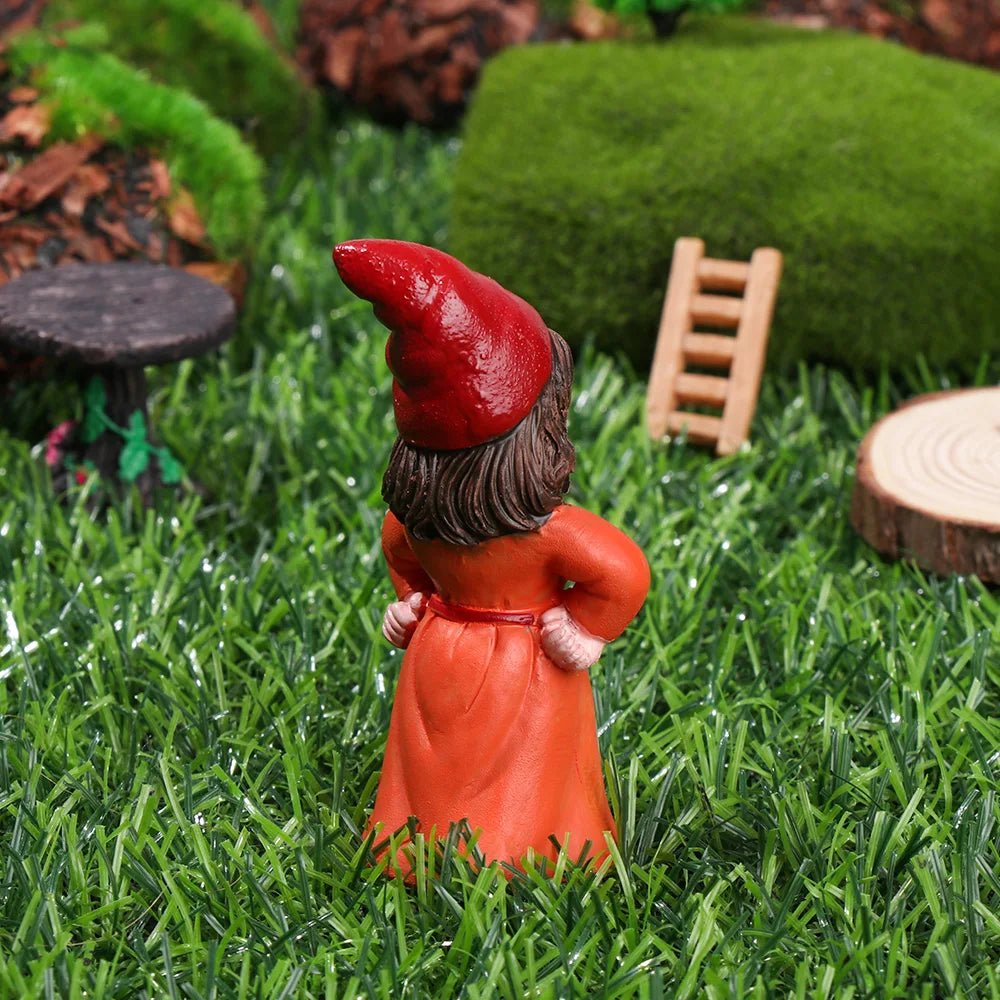 Petite figurine de jardin femme en résine de 7 cm, figurine féerique miniature pour micro-paysage, style magique et délicat.