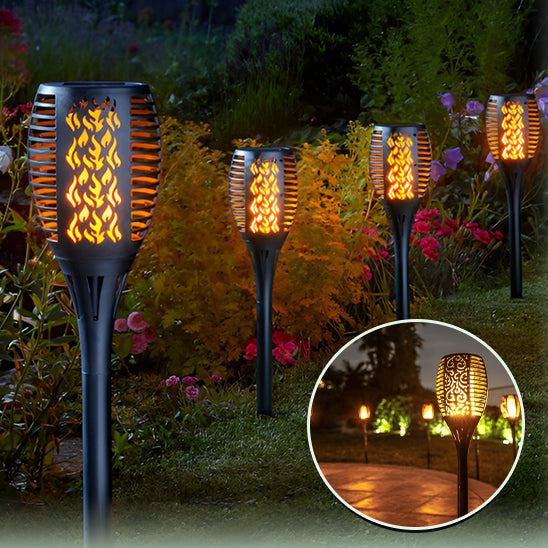 Lampe-solaire-torche-jardins