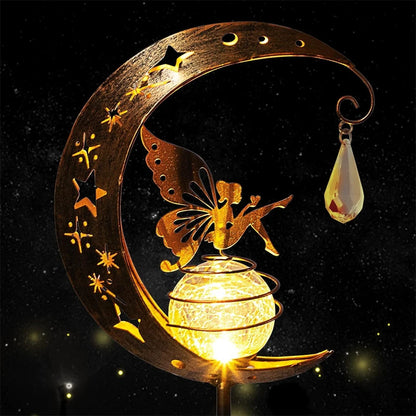 Lampe solaire jardin haut de gamme-pour-extérieur-forme-de-lune-Goutte