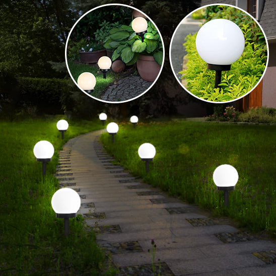 Lampe-solaire-pique-a-pelouse-en-boule-chemin