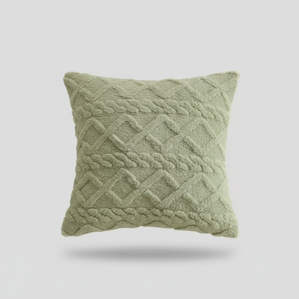 Lot housses coussin géométriques coloris variés décoration textile maison
