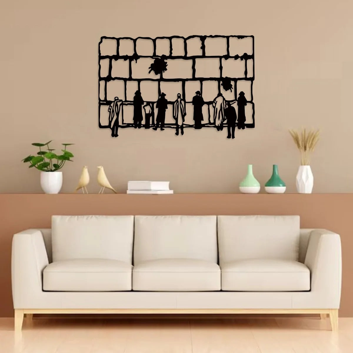Silhouette artistique du Mur des Lamentations, parfaite comme Decoration Murale pour Chambre.