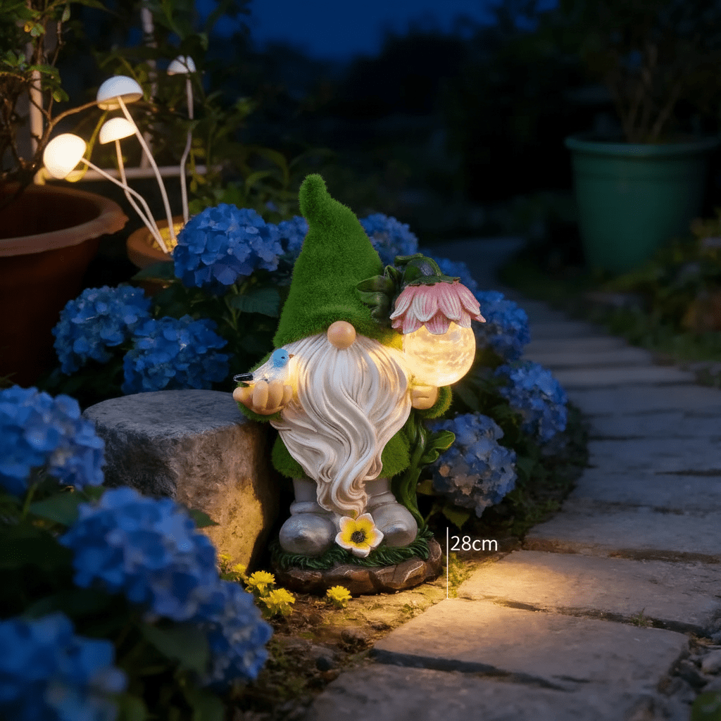 Nain de jardin grande taille dimensions 28cm hauteur massif patio statue